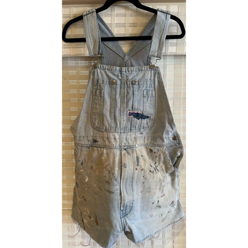 BIG SMITH— Distressed Overall Shorts